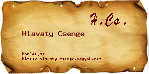 Hlavaty Csenge névjegykártya